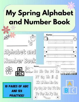 Preview of Alphabet and Number Practice Book