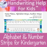 Alphabet and Number Strips for Handwriting Instruction and