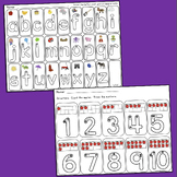 Alphabet and Number Tracing Worksheets