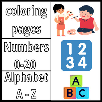 Preview of Alphabet and Number Tracing with Coloring Pages Activities,COLORS & SHAPES PDF