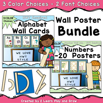 Preview of HWT Alphabet and Numbers 1-20 Wall Cards Handwriting without Tears