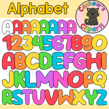 Preview of Alphabet and Numbers Clipart Classroom Decor Bulletin Board Numbers and Letters