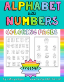 Alphabet and Numbers Coloring Sheet Freebie!