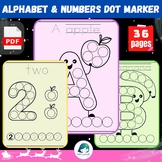 Alphabet and Numbers Dot Marker - Coloring Pages Education
