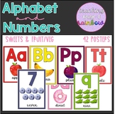 Alphabet and Numbers Posters - Sweets & Fruit