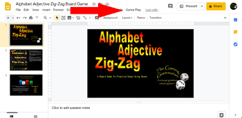 Preview of Alphabet and Numerical "Dice" Script for Google Slides & Docs