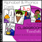 Alphabet and Phonics Cards - Bright and Bold