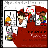 Alphabet and Phonics Cards - Red and Black