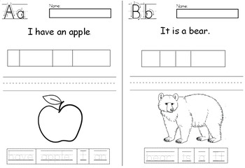 Preview of Alphabet and Sight Words booklet - Sample