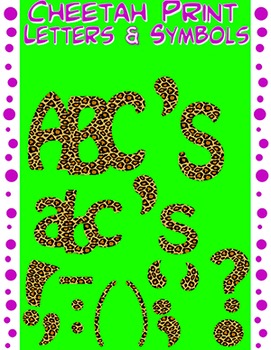 Preview of Alphabet Letters Clipart - Cheetah