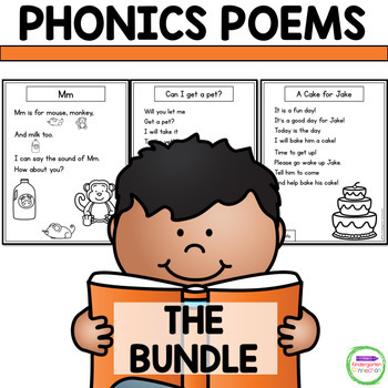 Preview of Alphabet and Word Family Phonics Poems for Emergent Readers Bundle