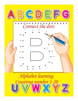 Preview of Alphabet and number learning Connect the dots A to Z and counting number 1-20