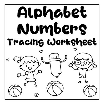 Preview of Alphabet and number tracing guide for pre-school and kindergarten