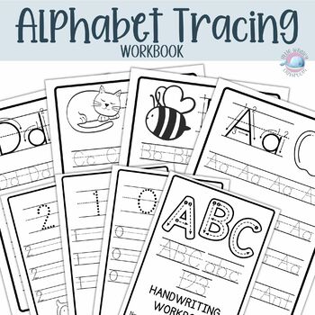 Preview of Alphabet and number tracing handwriting practice workbook
