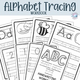 Alphabet and number tracing handwriting practice workbook