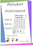 Kindergarten Alphabet assessment freebie