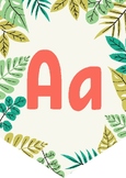 Alphabet banner - Leaves themed
