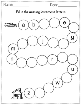 Alphabet beginning sounds worksheets -Letter Recognition & Identification