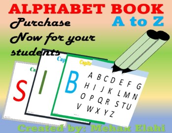 Preview of Alphabet book for students ( A to Z) complete package