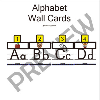 Preview of Alphabet cards/book for classroom management OR home learning (26 letters)