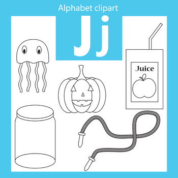 Alphabet clip art letter J Beginning sounds by ThinkingCaterpillars