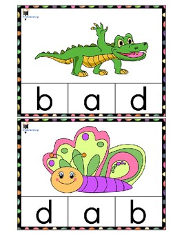 Preview of Alphabet clip cards (Lower case)