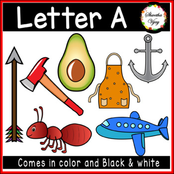 Alphabet clipart Letter A clipart by Shwetha Vijay | TPT