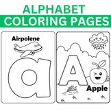 Alphabet coloring pages, beginning sounds kindergarten all