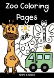 Alphabet coloring sheets a-z - Zoo Coloring pages FREE