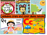 Alphabet craft and color sheet bundle
