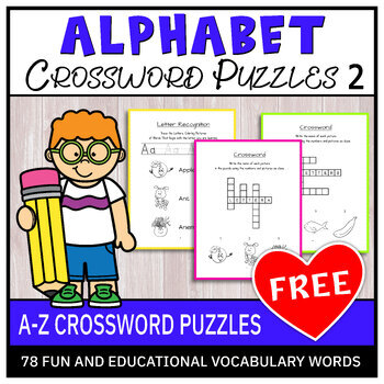 Alphabet crossword puzzle Free by Homeschool Station TPT