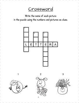 Alphabet crossword puzzle Free by Homeschool Station TPT