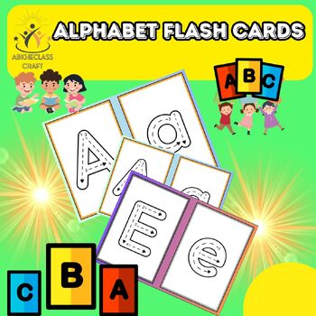 Preview of Alphabet flash cards uppercase and lowercase tracing, abc posters