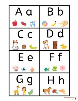 Alphabet flashcards by EmpoweredTeachingandParenting | TPT