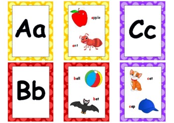 Alphabet Cards A-Z Kids Toddlers Preschool Early Learning Resource Sen E9A5 