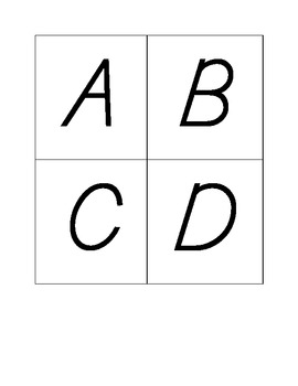 alphabet flashcards uppercase dnealian font by bethany wright tpt
