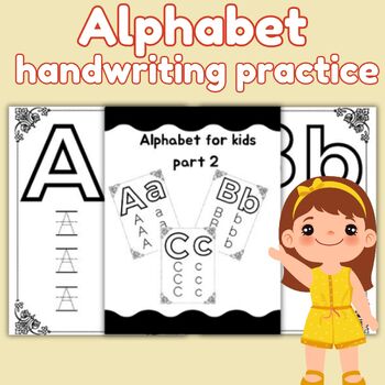 Preview of Alphabet handwriting practice | letter trace and print worksheets writing format