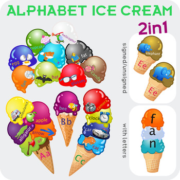 Preview of Alphabet Ice Cream 2in1