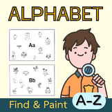 Alphabet in A-Z Find & Paint