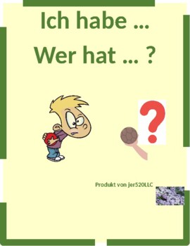 Preview of Alphabet in German Ich habe Wer hat