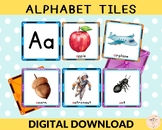 Alphabet learning activity, Magnetic Tiles  Resource for P