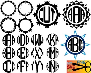 Preview of Alphabet letter clip art SVG school teachers Logo monogram cutting text abc 024S