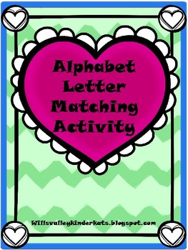 Alphabet letter matching heart/Valentine activity