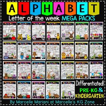 Preview of Letter of the week Alphabet worksheets MEGA PACKS A-Z BUNDLE