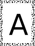 Alphabet letter posters/ classroom decor/ black and white 