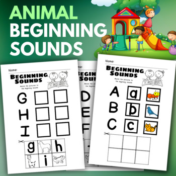 Preview of Alphabet letters - Beginning sounds - Animal theme