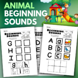 Alphabet letters - Beginning sounds - Animal theme