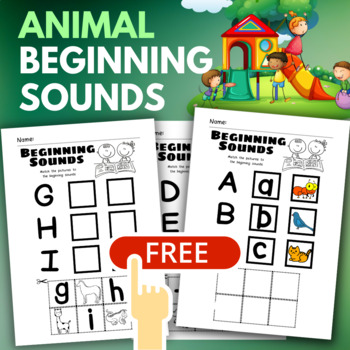Preview of Alphabet letters - Beginning sounds - Animal theme - Free