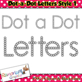Alphabet letters: dot a dot clip art
