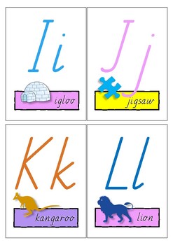 Alphabet letters - SA Modern cursive font flip book by keryl | TpT